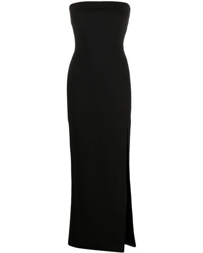 Solace London Zora Strapless Stretch-crepe Maxi Dress - Black