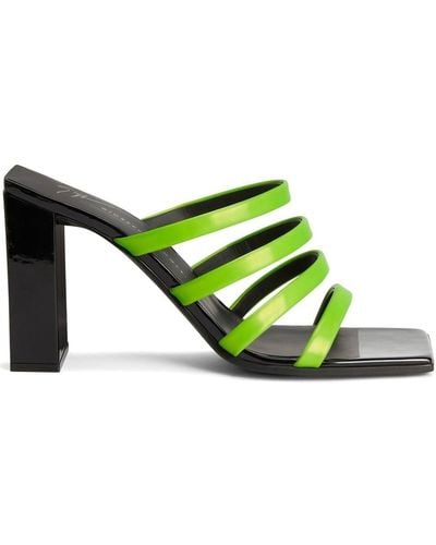 Giuseppe Zanotti 85mm Block-heel Strappy Sandals - Green