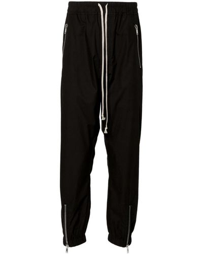 Rick Owens Tecuatl Drop-crotch Track Trousers - Black