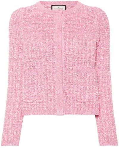 Bruno Manetti Sequin-embellished Tweed Jacket - Pink