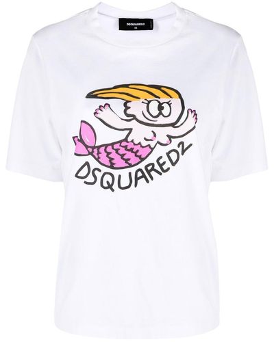 DSquared² ディースクエアード グラフィック Tシャツ - ホワイト