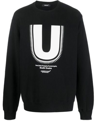 Undercover Sweater Met Grafische Print - Zwart
