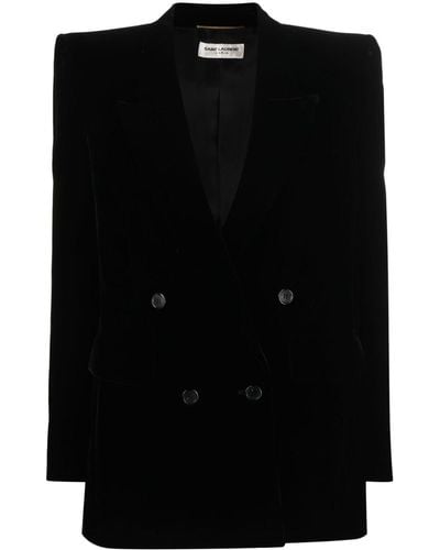 Saint Laurent Mini-jurk Met Dubbele Rij Knopen - Zwart