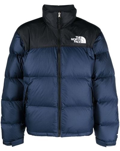 The North Face 1996 Retro Nuptse Logo-print Padded Jacket - Blue