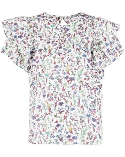 Tommy Hilfiger Hemd mit Blumen-Print - Weiß