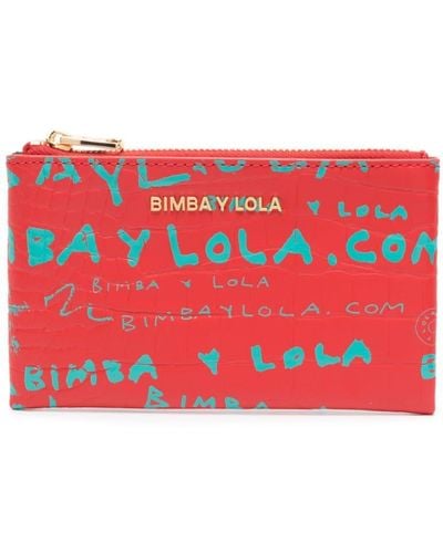 Bimba Y Lola Porte-monnaie à logo imprimé - Rouge