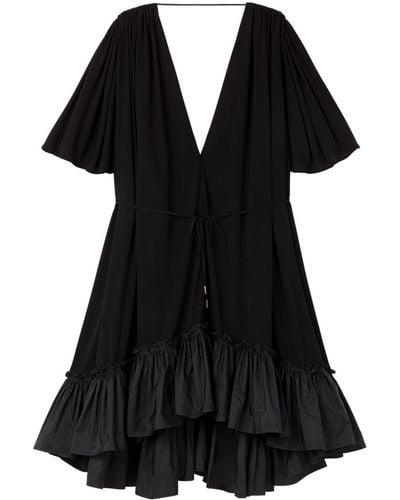 AZ FACTORY Amanda Ruffled A-line Dress - Black