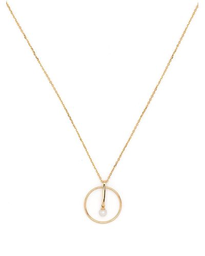 Ruifier 18kt Yellow Gold Astra New Moon Sphere Akoya Pearl Pendant Necklace - Metallic
