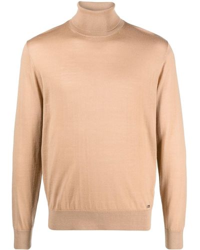 DSquared² Roll-neck Wool Sweater - Natural