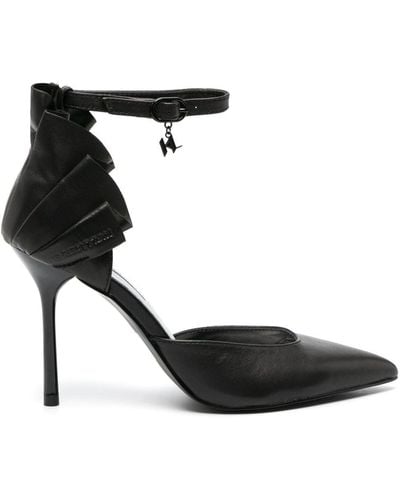 Karl Lagerfeld Zapatos Flamenco Fan con tacón de 100mm - Negro