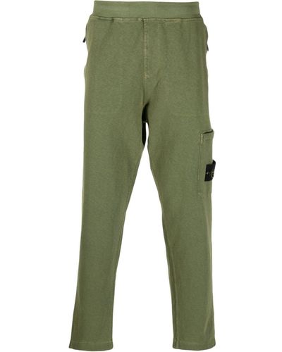 Stone Island Pantalones de chándal con motivo Compass - Verde