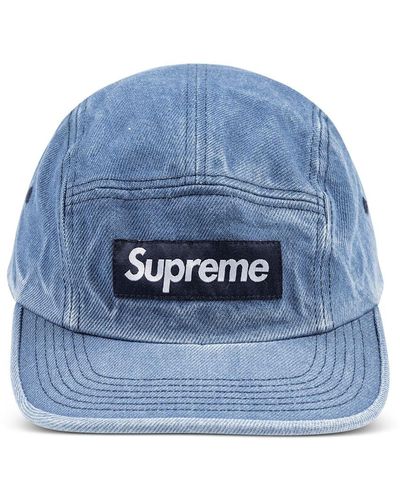 Supreme Washed Chino Twill Camp Cap "fw23 - Blue