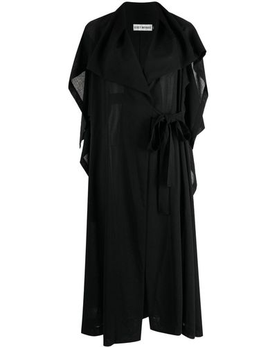Issey Miyake Vestido cruzado asimétrico - Negro