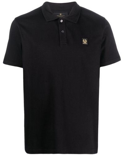 Belstaff Logo-patch Polo Shirt - Black