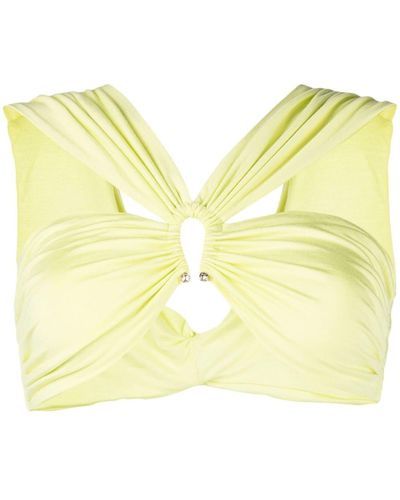 Concepto Plunge Cropped Top - Yellow