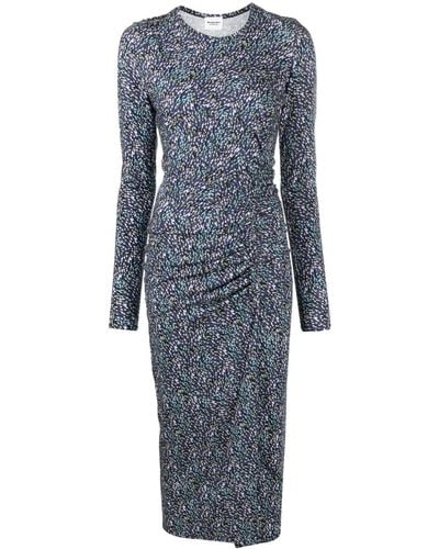 Isabel Marant Jelina Spot-print Midi Dress - Blue