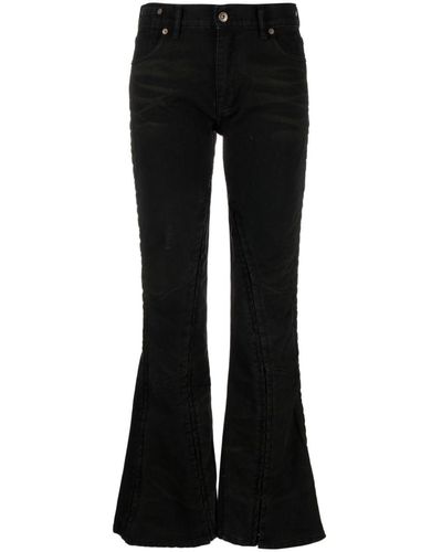 Y. Project Adjustable Flared Jeans - Black