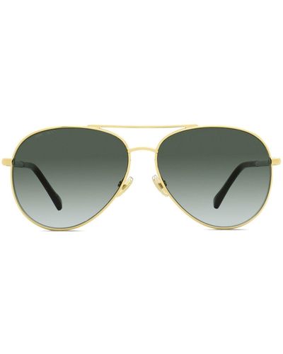 Jimmy Choo Tinted Round-frame Sunglasses - Green