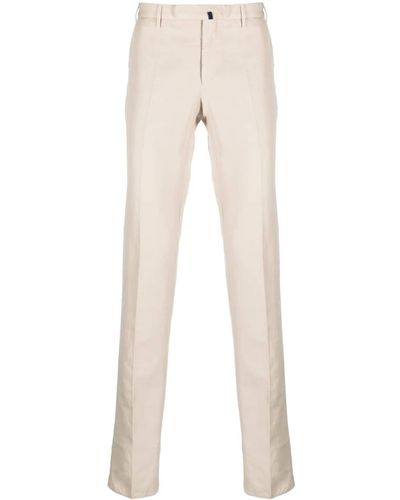 Incotex Straight-leg Linen-cotton Trousers - Natural