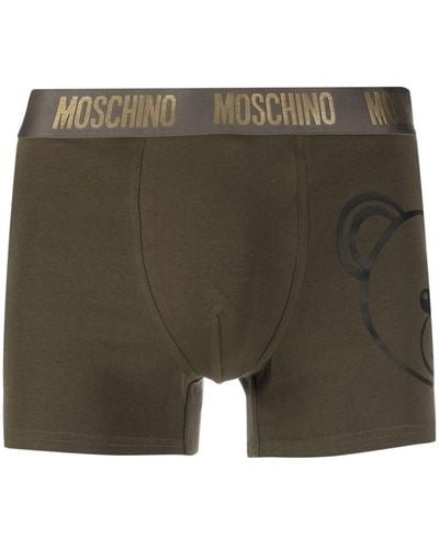 Moschino Shorts mit Logo-Bund - Grün