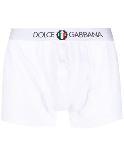 Dolce & Gabbana Boxer con stampa - Bianco