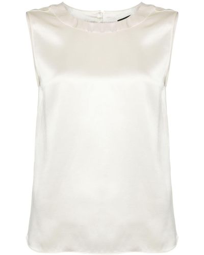 Nili Lotan Sleeveless Silk Top - White