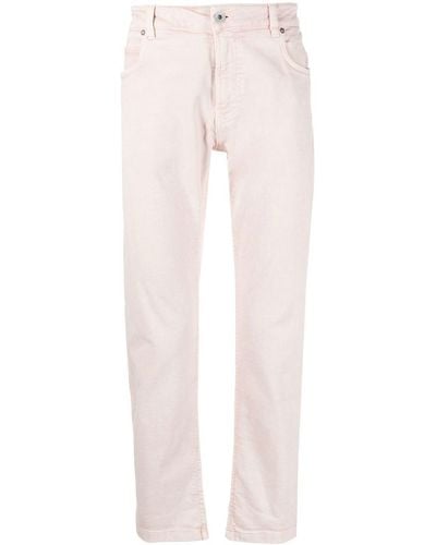 Eleventy Mid-rise Cropped Trousers - Pink