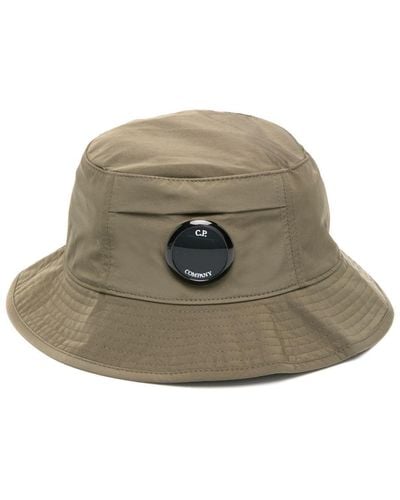 C.P. Company Lens-detail Bucket Hat - Natural