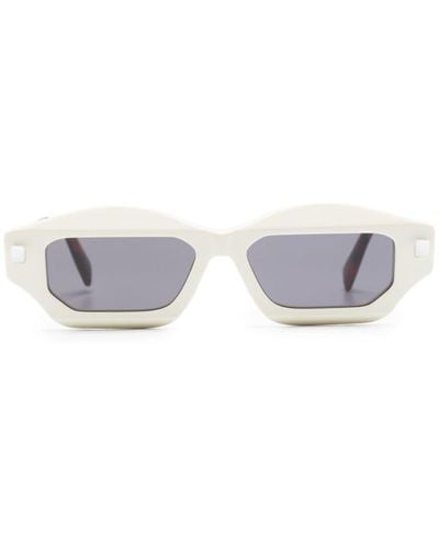 Kuboraum Sonnenbrille mit schmalem Gestell - Weiß