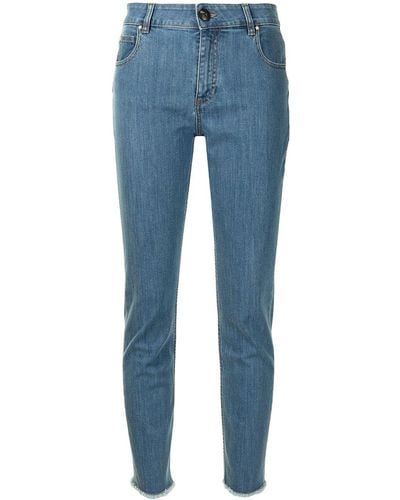 Lorena Antoniazzi Jeans crop slim - Blu