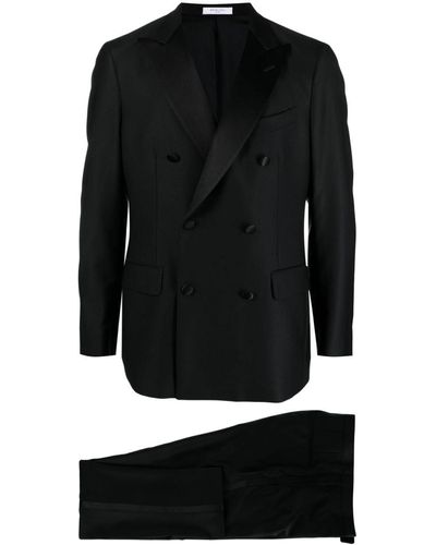 Boglioli Satin-trim Tuxedo Suit - Black