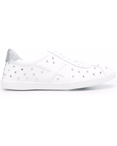 Aquazzura Crystal-embellished Sneakers - White
