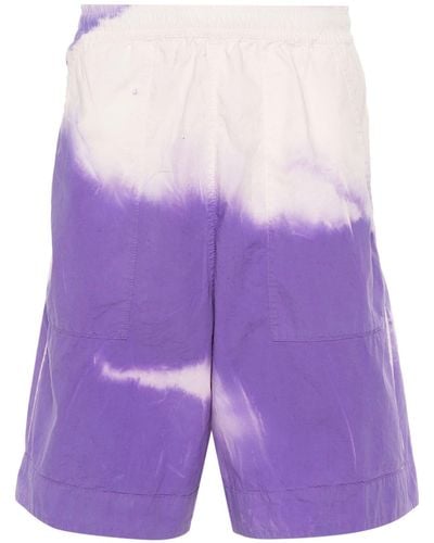 Stone Island Bermudas con estampado abstracto - Morado