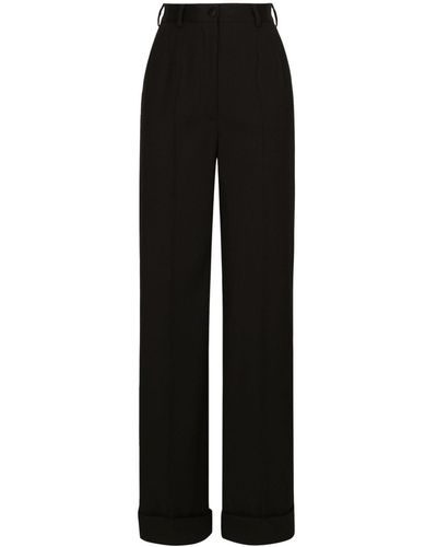 Dolce & Gabbana Wide-leg Pants - Black