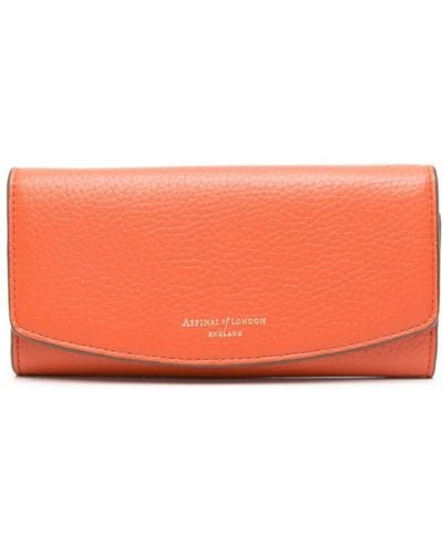 Aspinal of London Essential Leather Wallet - Orange