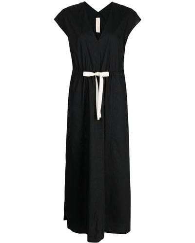 Lee Mathews Maxi-jurk Met V-hals - Zwart