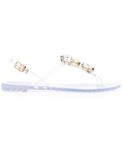 Casadei Jelly Flat Sandals - White