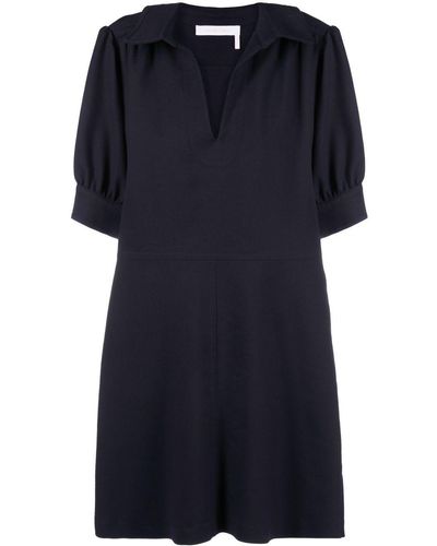 See By Chloé Short Sleeve Dress - Blue