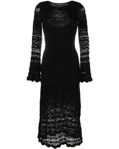 Maje Cut Out-detail Maxi Dress - Black