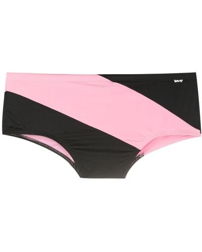 Amir Slama Paneled Swim Trunks - Pink