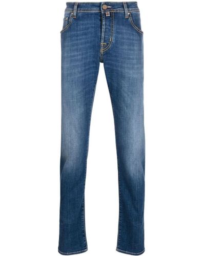 Jacob Cohen Mid-rise Straight-leg Jeans - Blue