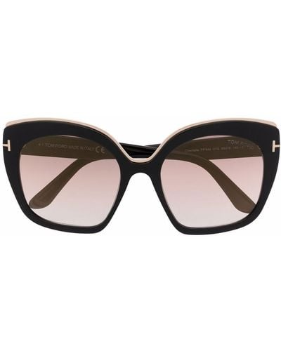 Tom Ford Gafas de sol con montura oversize - Negro