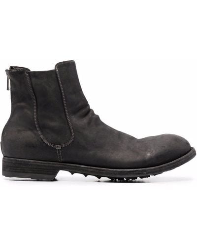 Officine Creative Arbus Zipped Leather Boots - Gray