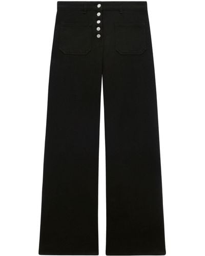 Courreges Low-rise Wide-leg Jeans - Black