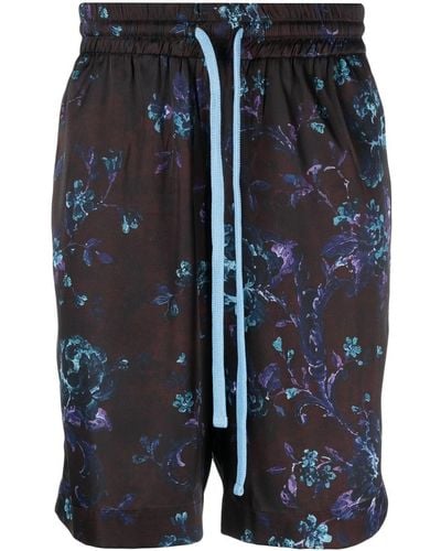 ih nom uh nit Pantalones cortos con motivo floral - Azul