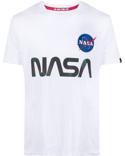 Alpha Industries T-Shirt mit Logo - Weiß