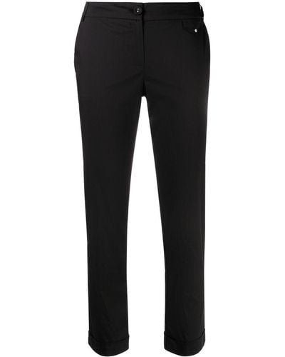 Patrizia Pepe Slim-fit Cropped Trousers - Black