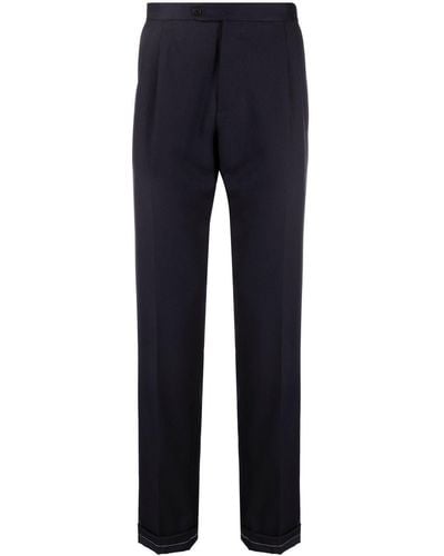 Brioni Mid-rise Tailored Trousers - Blue