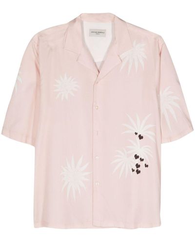 Officine Generale Floral Short-sleeved Shirt - ピンク