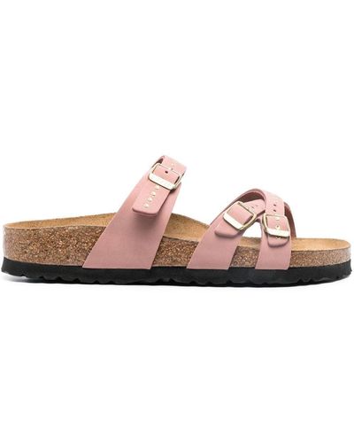 Birkenstock Franca Sandalen Met Gesp - Roze